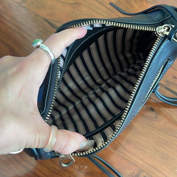 COPY - Black Vegan Leather Crossbody Bag Purse with Gold Hardware - Picture 9 of 15